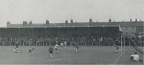 Covered terracing where the new stand is now