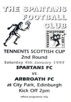 Programme from Scottish Cup tie