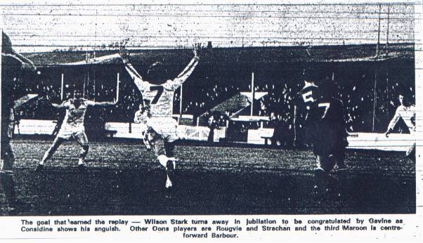Stark celebrates the equaliser