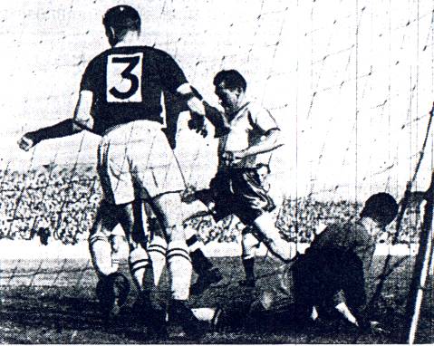 Arbroath defend at Somerset Park.